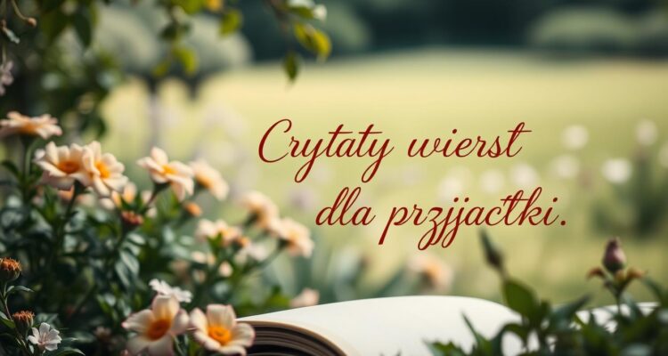 Cytaty wiersz dla przyjaciółki
