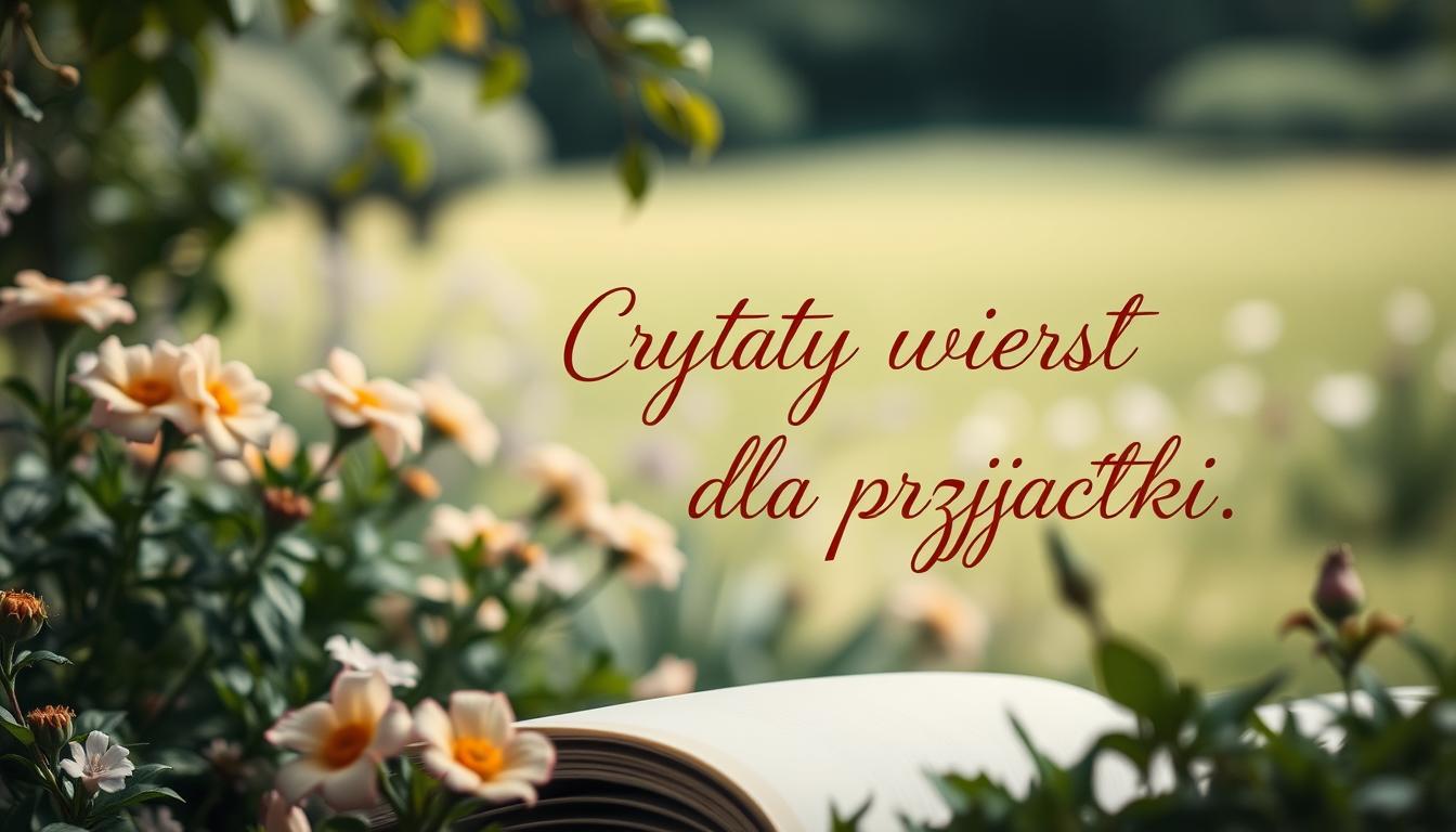 Cytaty wiersz dla przyjaciółki
