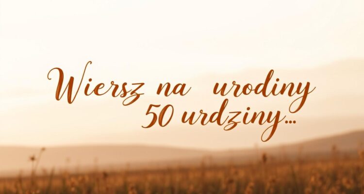 Wiersz na 50 urodziny