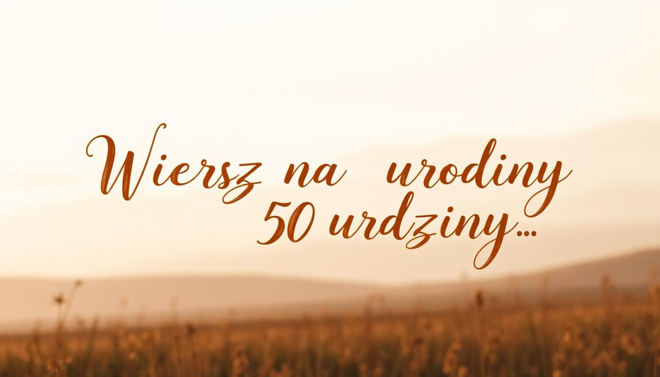 Wiersz na 50 urodziny