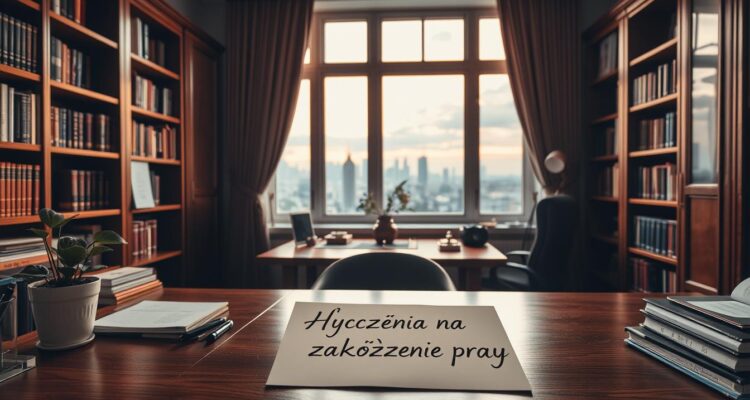 Życzenia na zakończenie pracy