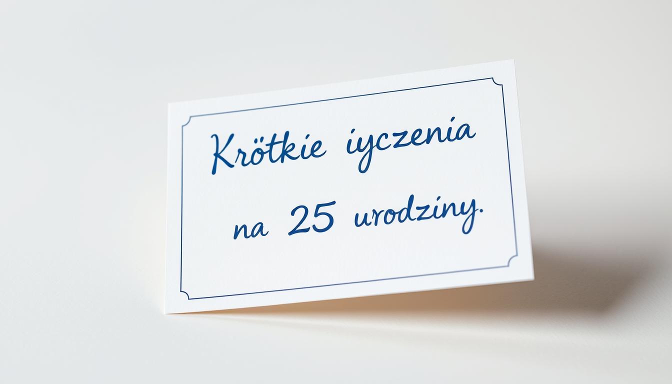 Krótkie życzenia na 25 urodziny